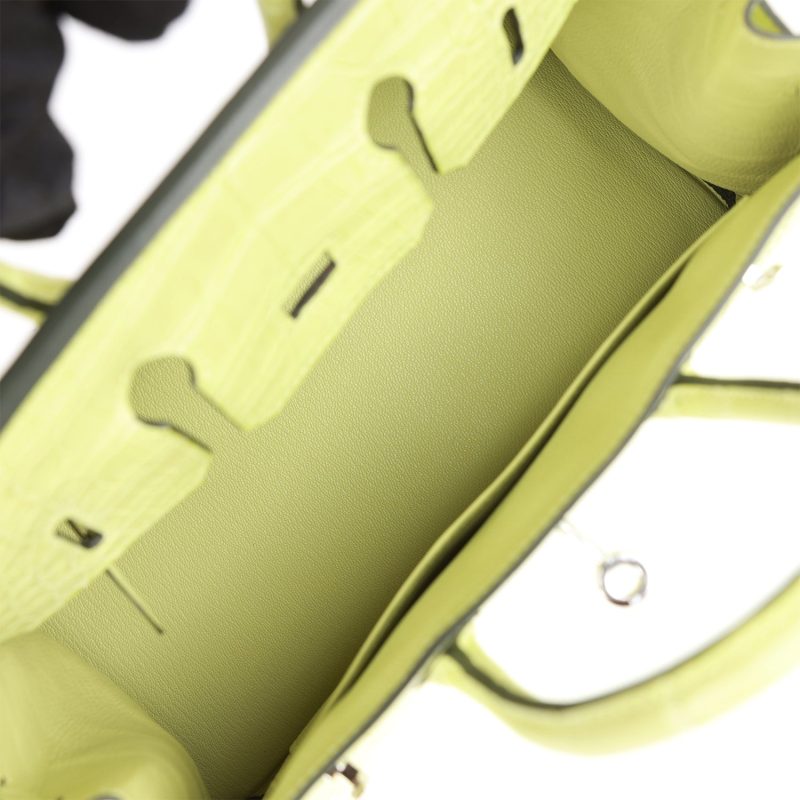 Hermes Birkin 25 Jaune Bourgeon Matte Alligator Palladium Hardware - Image 7