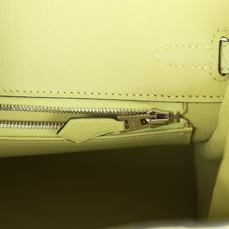 Hermes Birkin 25 Jaune Bourgeon Matte Alligator Palladium Hardware - Image 8