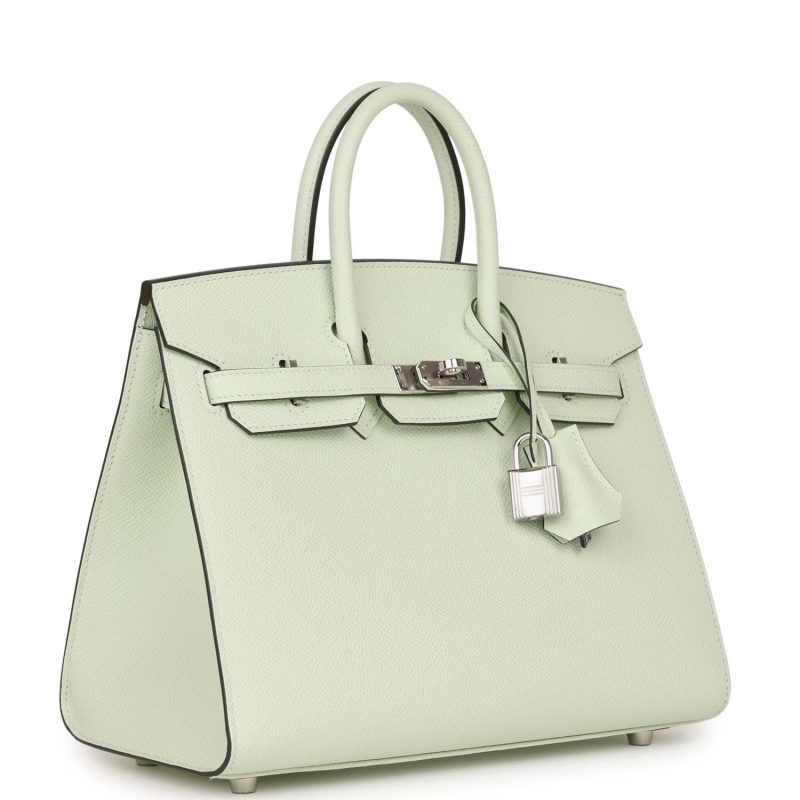 Hermes Birkin Sellier 25 Vert Fizz Epsom Palladium Hardware - Image 2