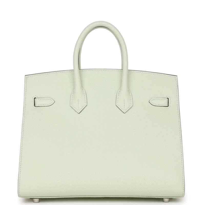 Hermes Birkin Sellier 25 Vert Fizz Epsom Palladium Hardware - Image 4