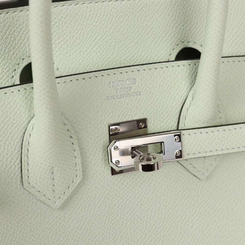 Hermes Birkin Sellier 25 Vert Fizz Epsom Palladium Hardware - Image 6