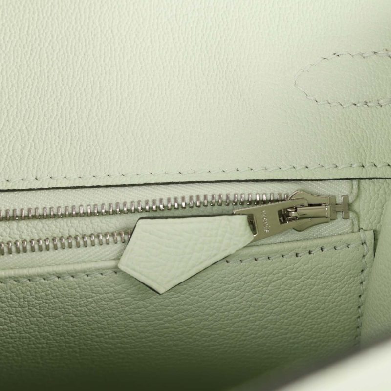 Hermes Birkin Sellier 25 Vert Fizz Epsom Palladium Hardware - Image 8