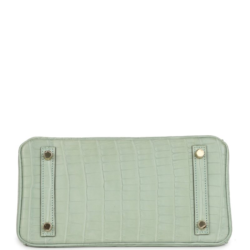 Hermes Birkin 25 Vert D’Eau Matte Alligator Gold Hardware - Image 5