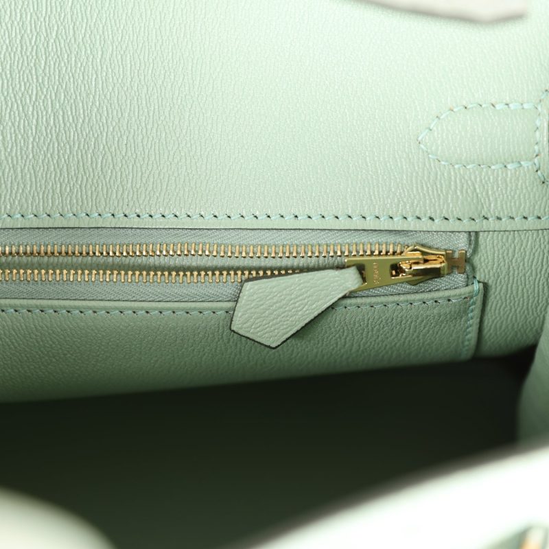 Hermes Birkin 25 Vert D’Eau Matte Alligator Gold Hardware - Image 8