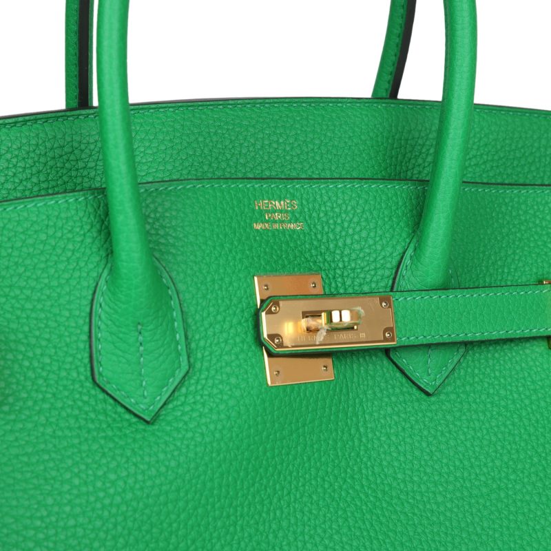 Hermes Birkin 35 Bambou Clemence Gold Hardware - Image 6