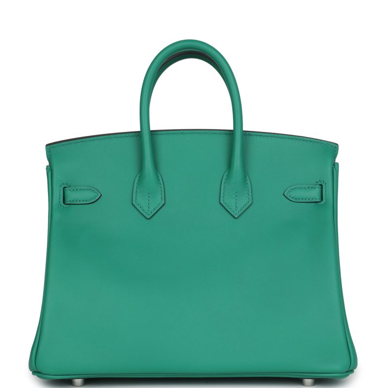 Hermes Birkin 25 Vert Vertigo Verso Swift Palladium Hardware - Image 4