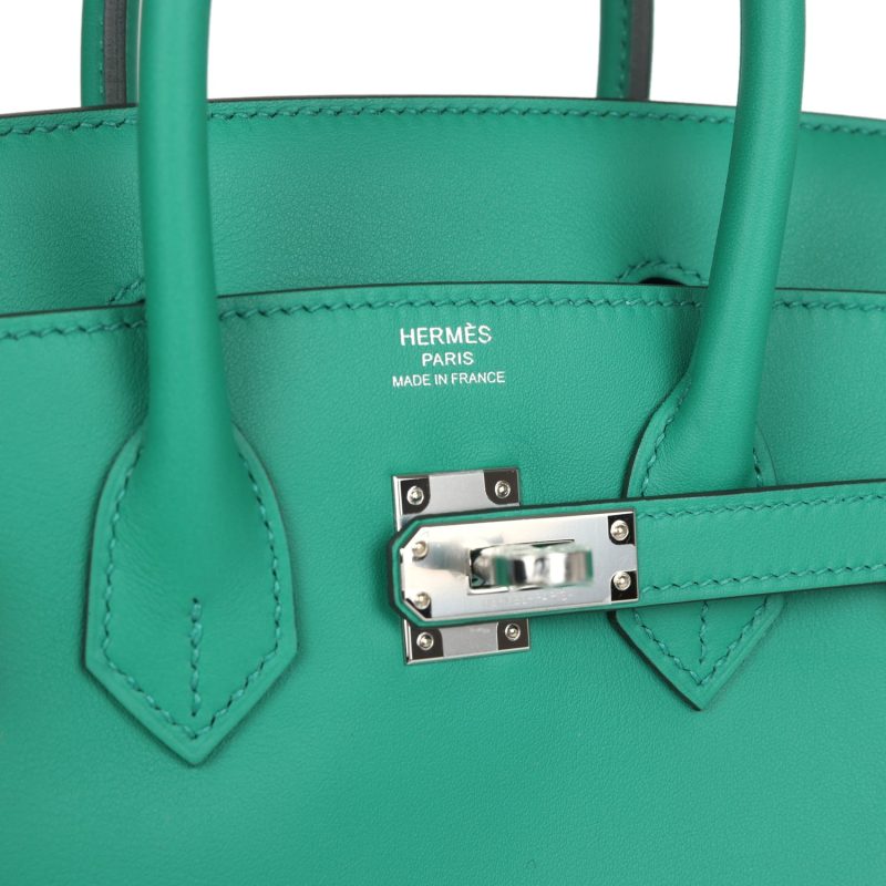 Hermes Birkin 25 Vert Vertigo Verso Swift Palladium Hardware - Image 6