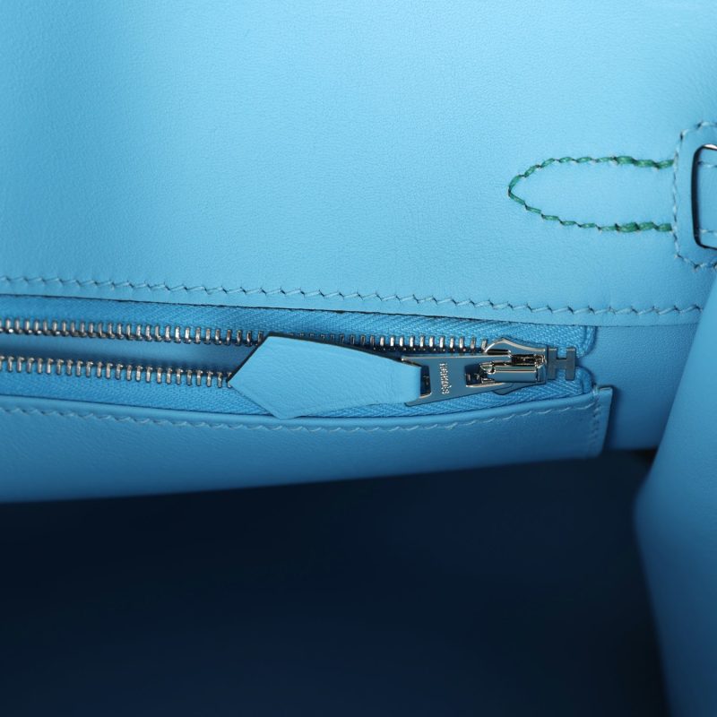 Hermes Birkin 25 Vert Vertigo Verso Swift Palladium Hardware - Image 8