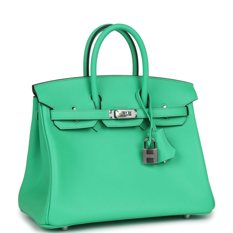 Hermes Birkin 25 Vert Comics Swift Palladium Hardware - Image 2