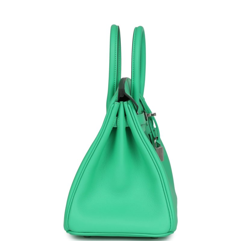 Hermes Birkin 25 Vert Comics Swift Palladium Hardware - Image 3