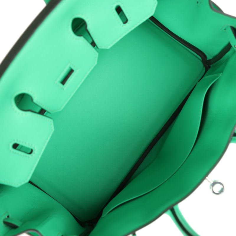 Hermes Birkin 25 Vert Comics Swift Palladium Hardware - Image 7