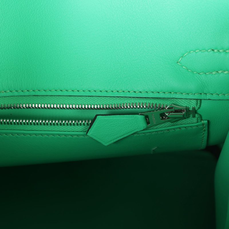 Hermes Birkin 25 Vert Comics Swift Palladium Hardware - Image 8