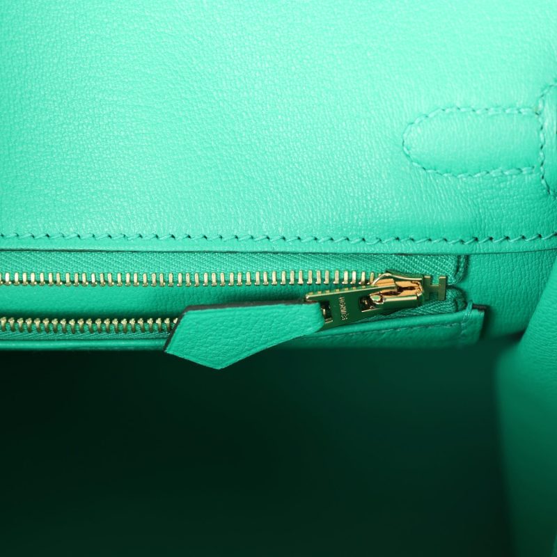 Hermes Birkin 25 Menthe Varanus Niloticus Lizard Gold Hardware - Image 8