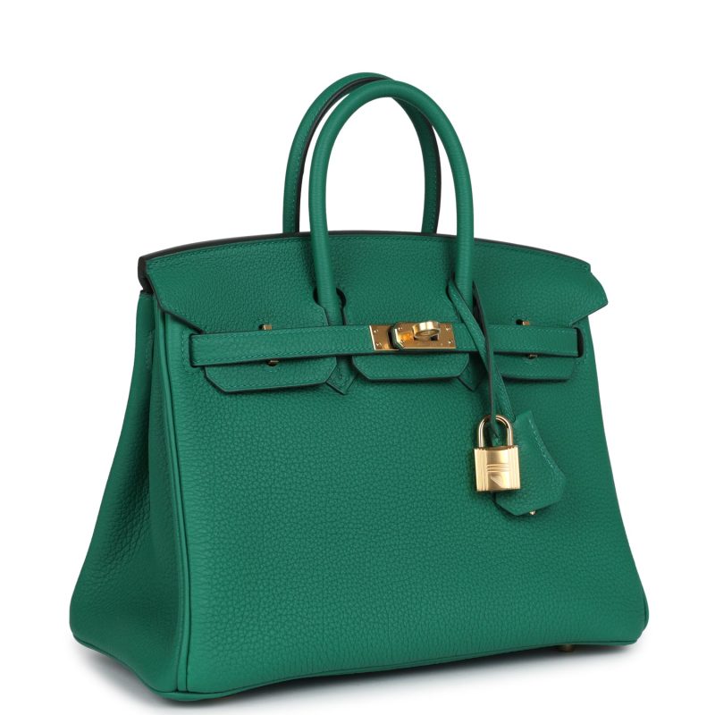 Hermes Birkin 25 Vert Vertigo Togo Gold Hardware - Image 2