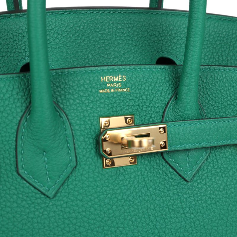 Hermes Birkin 25 Vert Vertigo Togo Gold Hardware - Image 6
