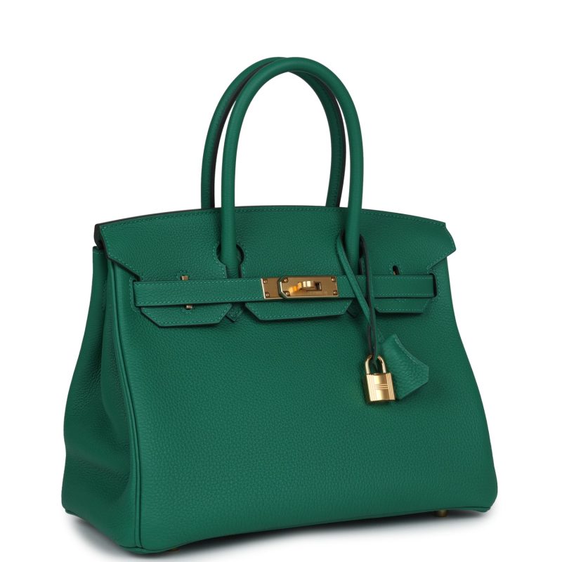 Hermes Birkin 30 Vert Vertigo Togo Gold Hardware - Image 2