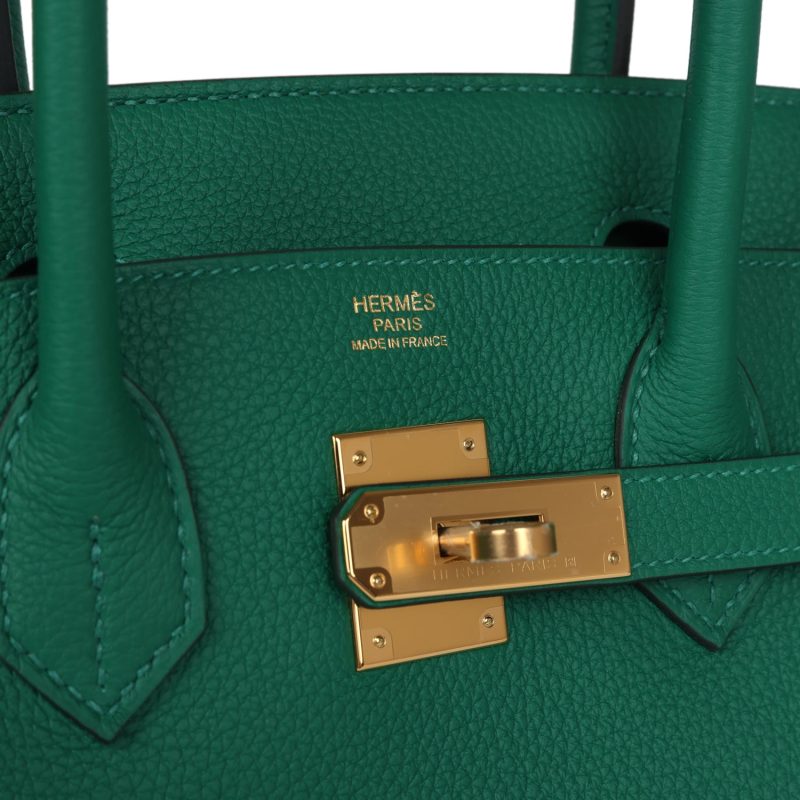 Hermes Birkin 30 Vert Vertigo Togo Gold Hardware - Image 6