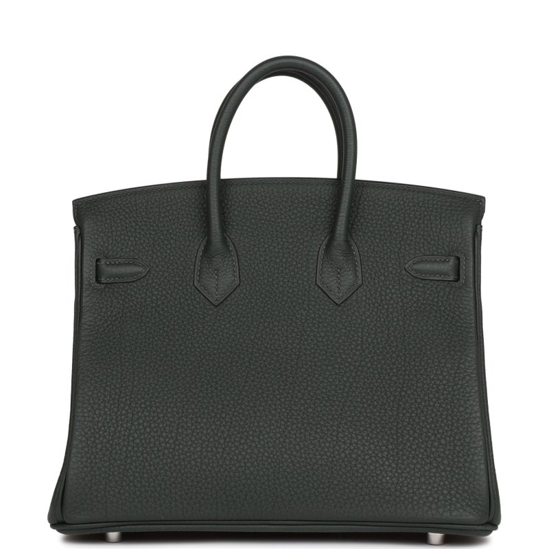 Hermes Birkin 25 Vert Fonce Togo Palladium Hardware - Image 4