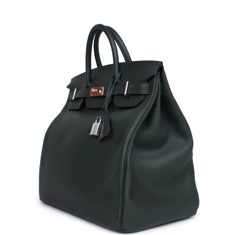 Hermes HAC Birkin 40 Vert Fonce Togo Palladium Hardware - Image 2