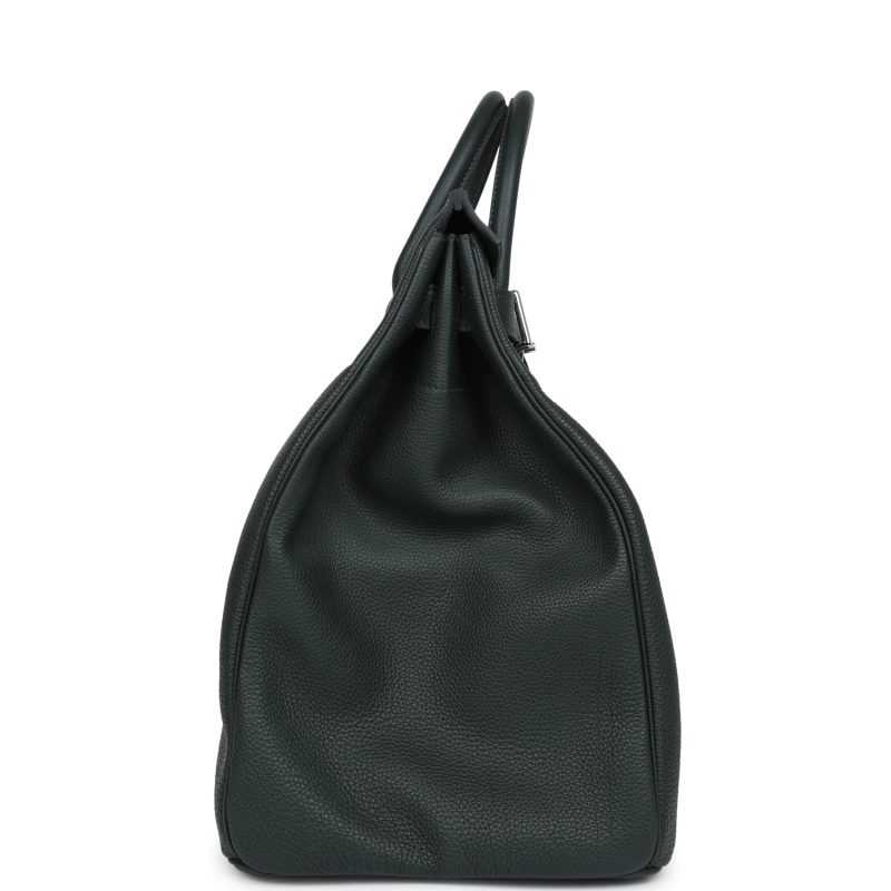 Hermes HAC Birkin 40 Vert Fonce Togo Palladium Hardware - Image 3