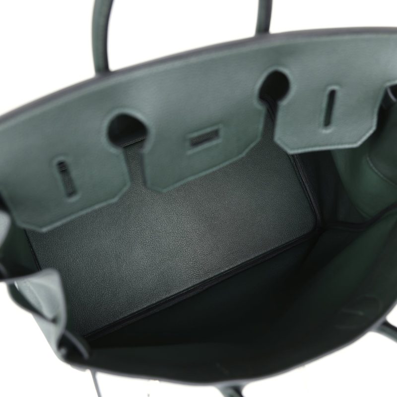 Hermes HAC Birkin 40 Vert Fonce Togo Palladium Hardware - Image 7
