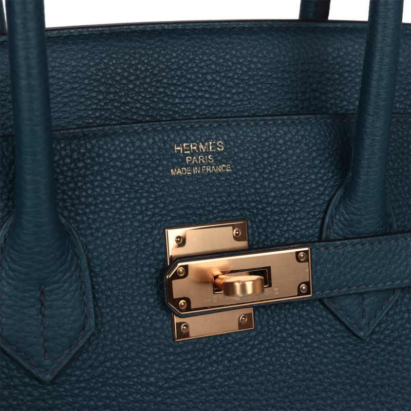 Hermes Birkin 35 Vert Rousseau Togo Gold Hardware - Image 6