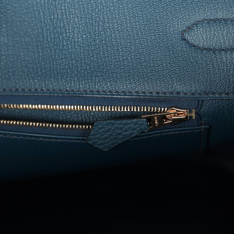 Hermes Birkin 35 Vert Rousseau Togo Gold Hardware - Image 8