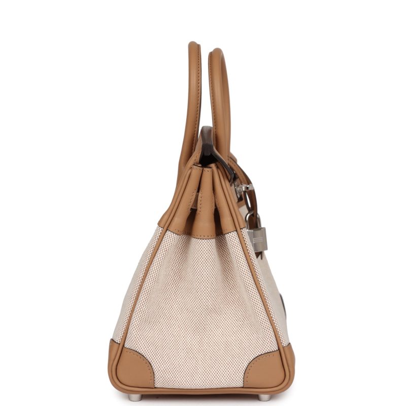 Hermes Birkin 25 Toile H and Chai Swift Palladium Hardware - Image 3