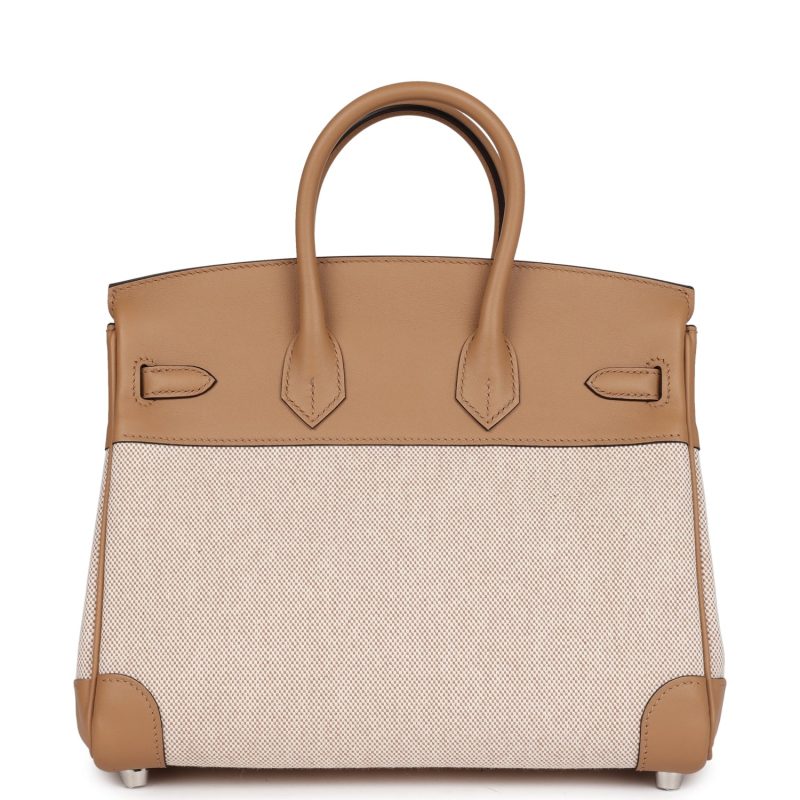 Hermes Birkin 25 Toile H and Chai Swift Palladium Hardware - Image 4