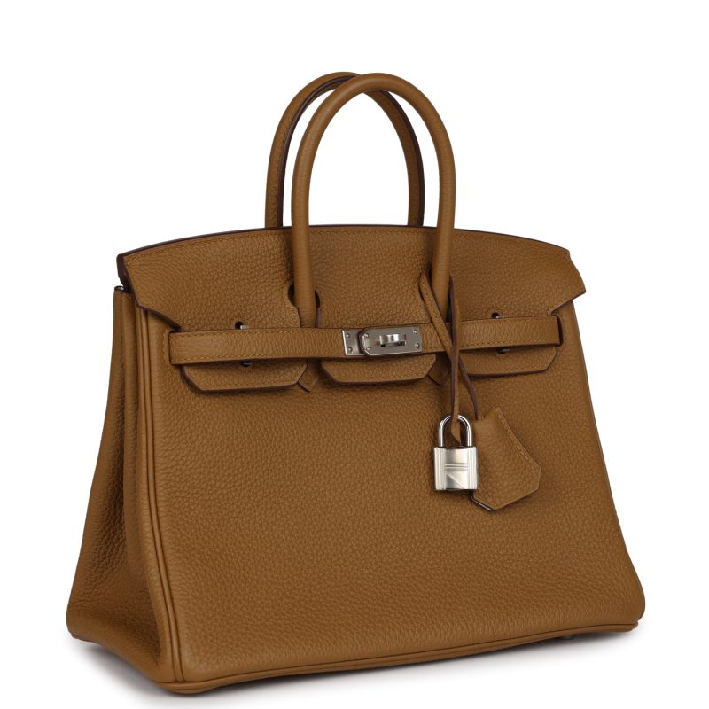 Hermes Birkin 25 Bronze D’or Verso Togo Palladium Hardware - Image 2