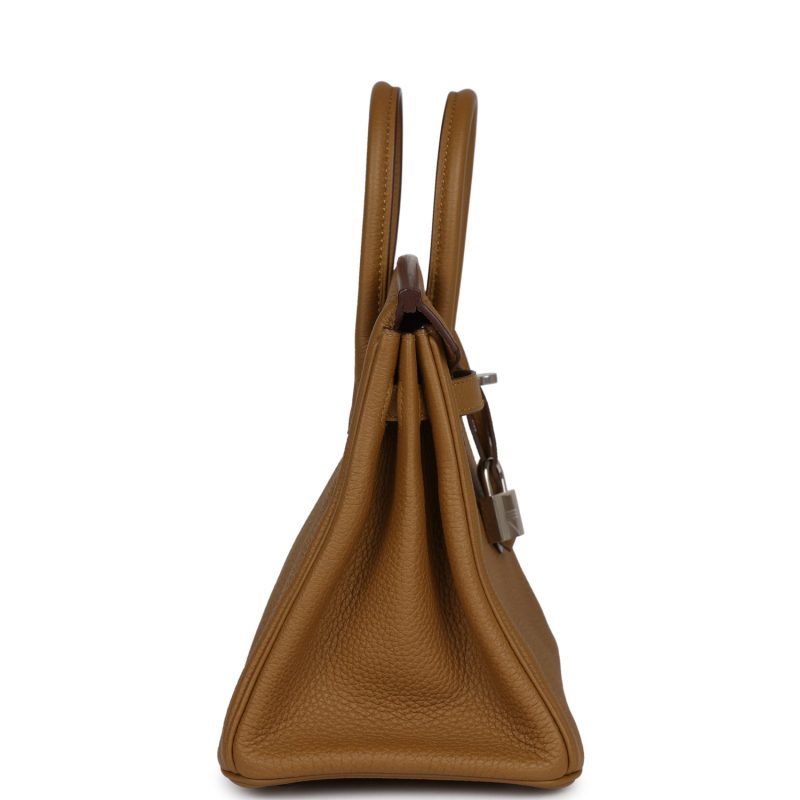 Hermes Birkin 25 Bronze D’or Verso Togo Palladium Hardware - Image 3