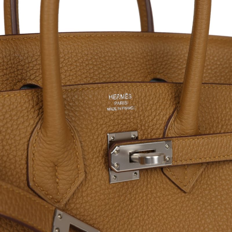Hermes Birkin 25 Bronze D’or Verso Togo Palladium Hardware - Image 6