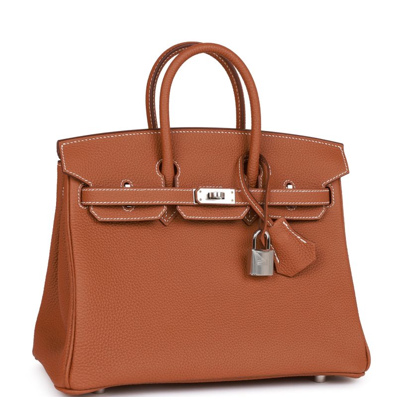 Hermes Birkin 25 Gold Togo Palladium Hardware - Image 2