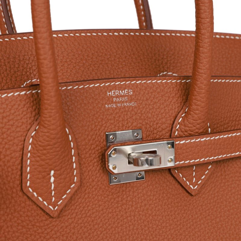 Hermes Birkin 25 Gold Togo Palladium Hardware - Image 6