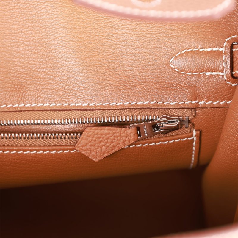 Hermes Birkin 25 Gold Togo Palladium Hardware - Image 8