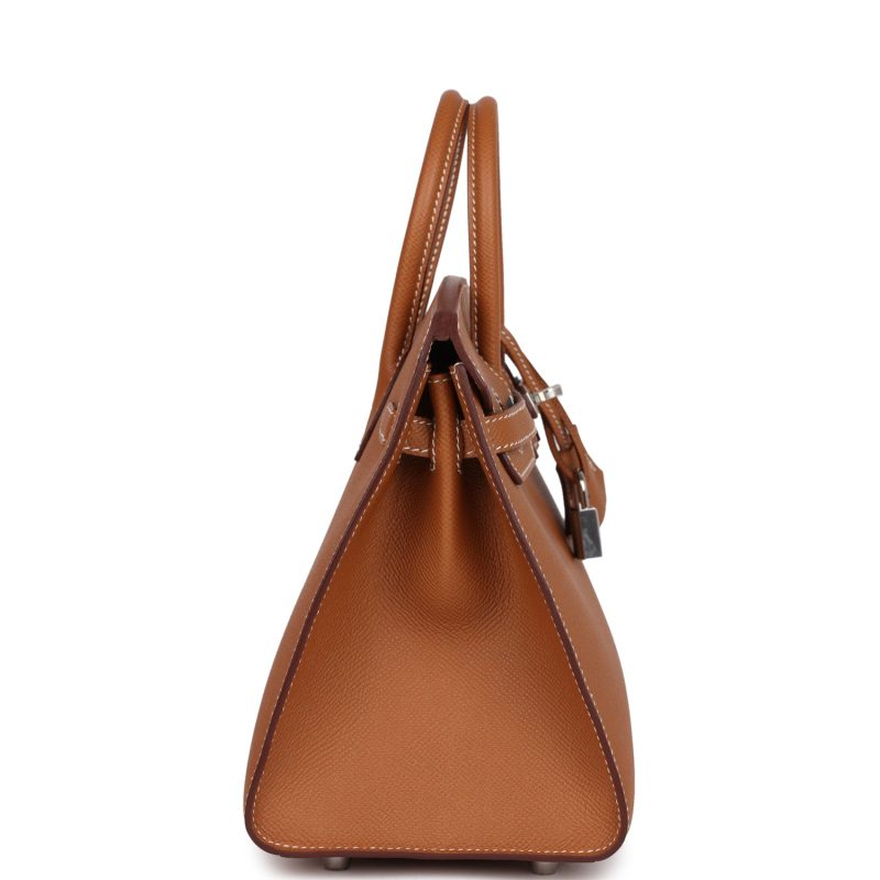 Hermes Birkin Sellier 25 Gold Epsom Palladium Hardware - Image 3