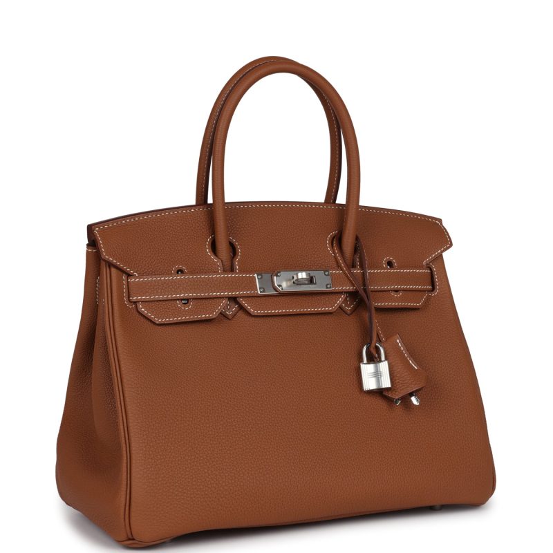 Hermes Birkin 30 Gold Togo Palladium Hardware - Image 2