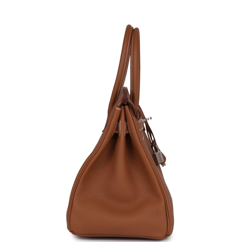 Hermes Birkin 30 Gold Togo Palladium Hardware - Image 3
