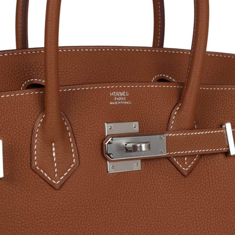 Hermes Birkin 30 Gold Togo Palladium Hardware - Image 6