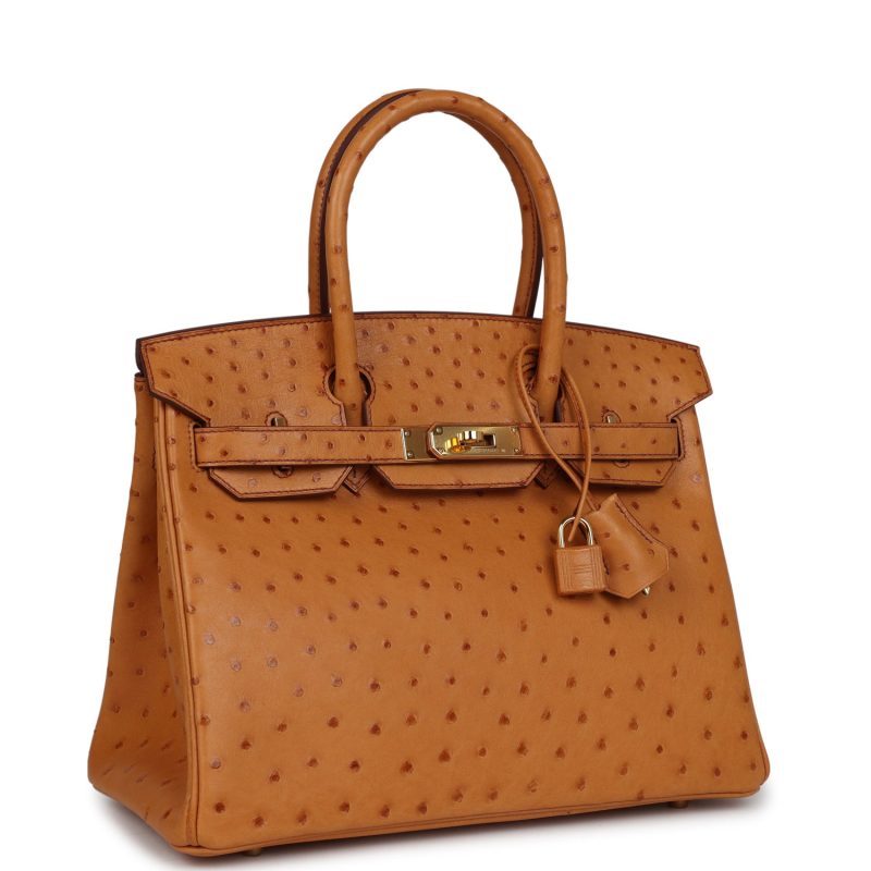 Hermes Birkin 30 Gold Ostrich Gold Hardware - Image 2