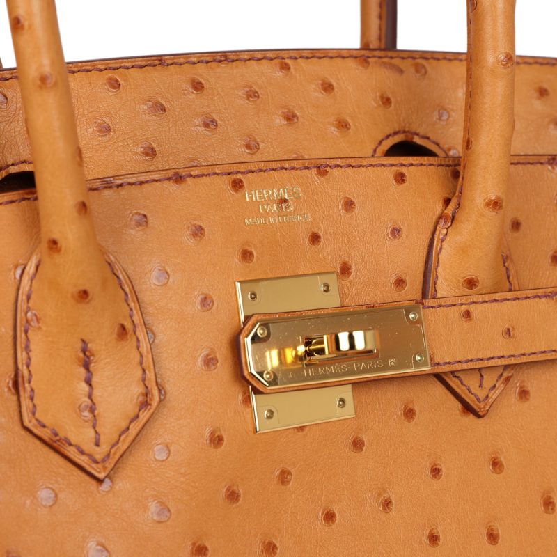Hermes Birkin 30 Gold Ostrich Gold Hardware - Image 6