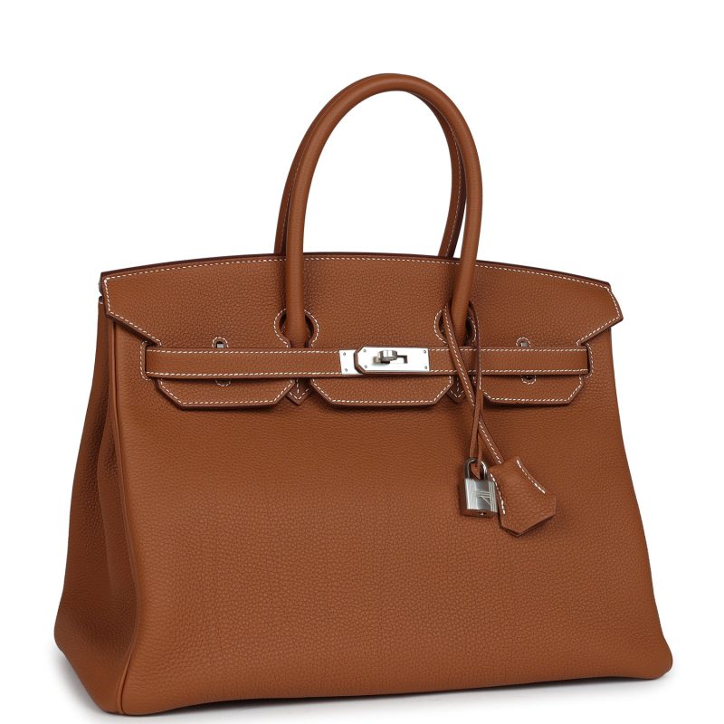 Hermes Birkin 35 Gold Togo Palladium Hardware - Image 2