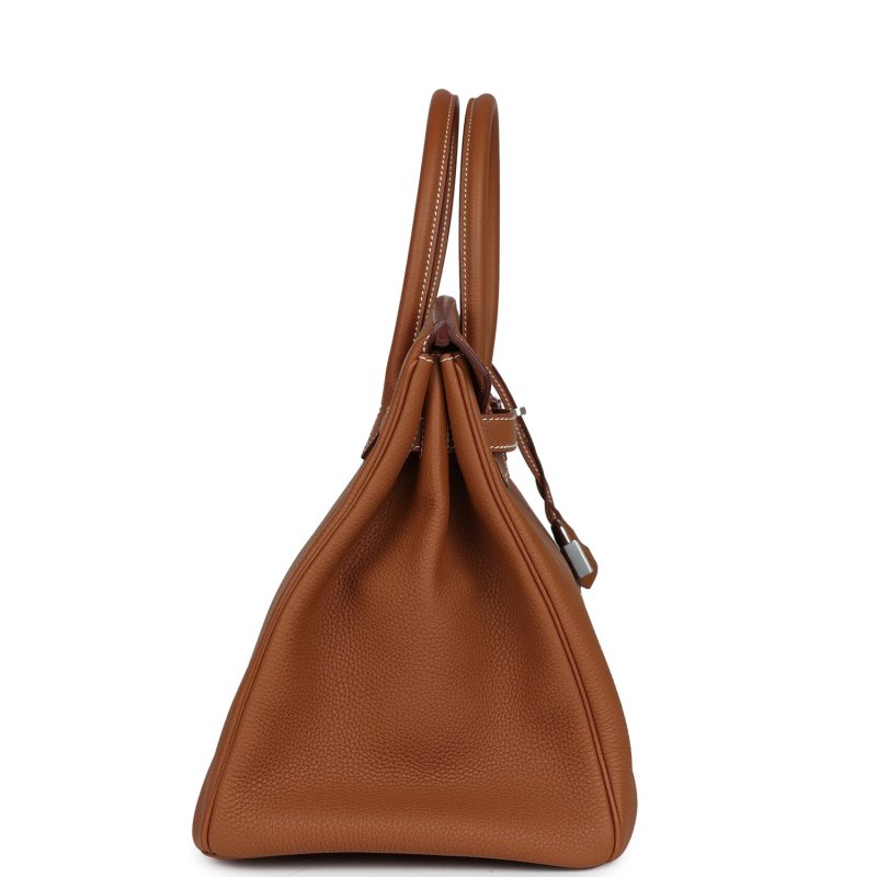 Hermes Birkin 35 Gold Togo Palladium Hardware - Image 3