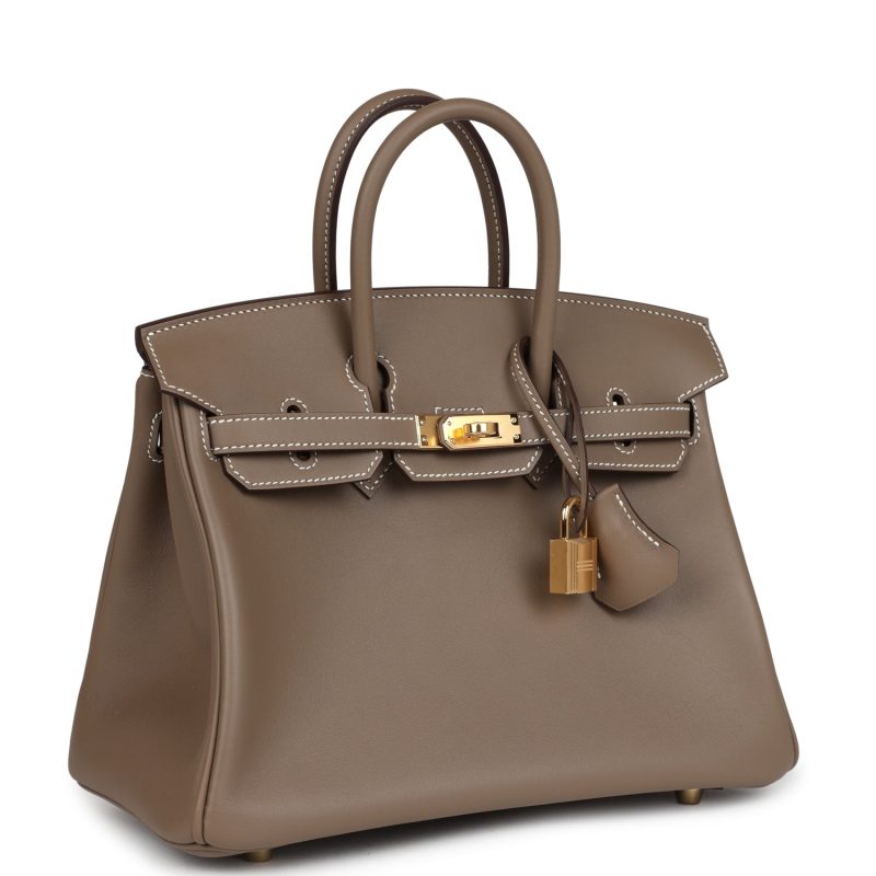 Hermes Birkin 25 Etoupe Swift Gold Hardware - Image 2
