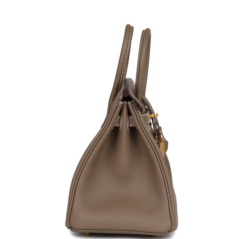 Hermes Birkin 25 Etoupe Swift Gold Hardware - Image 3