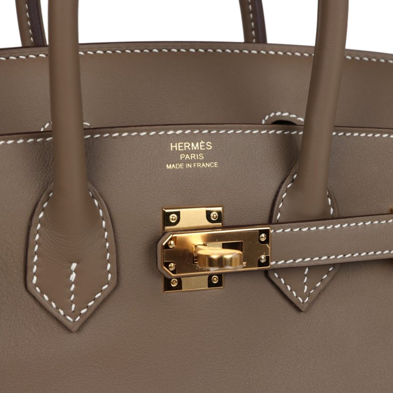 Hermes Birkin 25 Etoupe Swift Gold Hardware - Image 6