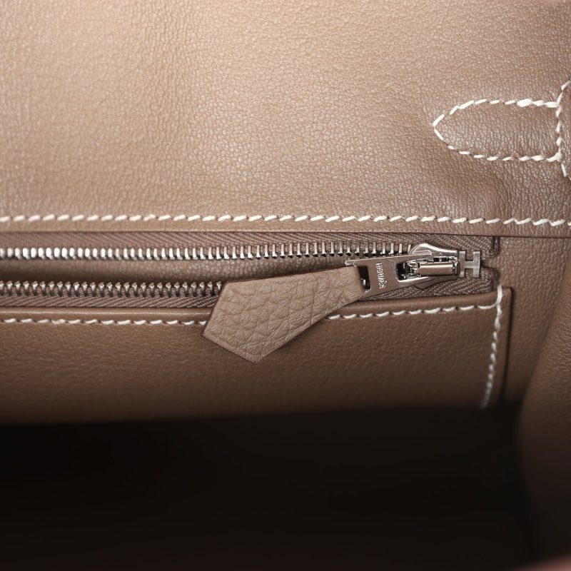 Hermes Birkin 25 Etoupe Togo Palladium Hardware - Image 8