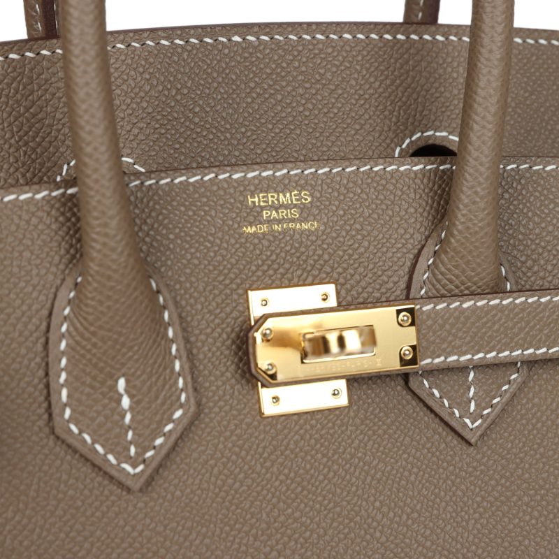 Hermes Birkin Sellier 25 Etoupe Epsom Gold Hardware - Image 6
