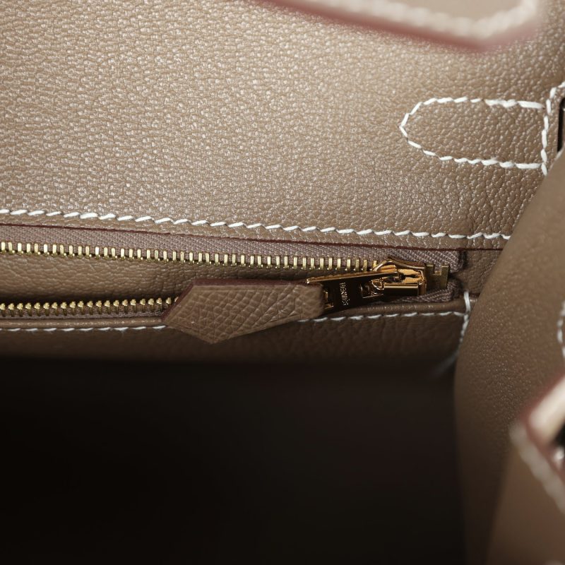 Hermes Birkin Sellier 25 Etoupe Epsom Gold Hardware - Image 8