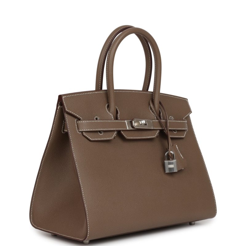 Hermes Birkin Sellier 30 Etoupe Epsom Palladium Hardware - Image 2